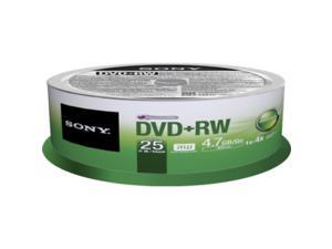 Sony 25DPW47SPM DVD Rewritable Media - DVD+RW - 4x - 4.70 GB - 25 Pack Spindle Sony 25DPW47SPM DVD Rewritable Media - DVD+RW - 4x - 4.70 GB - 25 Pack Spindle