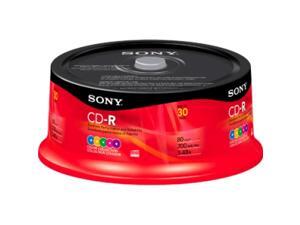 Sony CD Recordable Media - CD-R - 48x - 700 MB - 30 Pack Spindle Sony CD Recordable Media - CD-R - 48x - 700 MB - 30 Pack Spindle