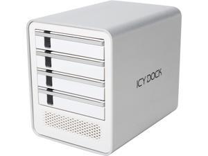 ICY DOCK ICYCube MB561U3S-4S 4 Bay USB 3.0 & eSATA(PM) Hot Swap 2.5"/3.5" SATA HDD/SSD External Enclosure - White ICY DOCK ICYCube MB561U3S-4S 4 Bay USB 3.0 & eSATA(PM) Hot Swap 2.5"/3.5" SATA HDD/SSD External Enclosure - White