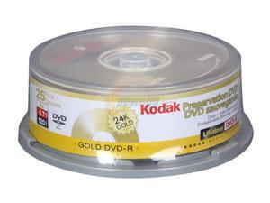 Kodak 4.7GB DVD-R 25 Packs Disc Model 51125 Kodak 4.7GB DVD-R 25 Packs Disc Model 51125