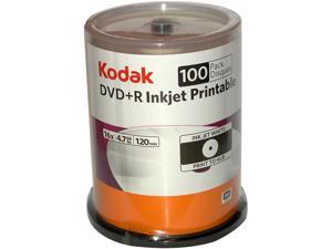 Kodak 4.7GB DVD+R Inkjet Printable 100 Packs Dvd'S, White Model 52499 Kodak 4.7GB DVD+R Inkjet Printable 100 Packs Dvd'S, White Model 52499