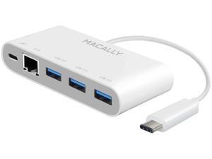 macally UC3Hub3GBC USB-C to USB-A Hub with USB-C Charge and Ethernet Ports macally UC3Hub3GBC USB-C to USB-A Hub with USB-C Charge and Ethernet Ports