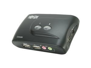 TRIPP LITE B004-VUA2-K-R 2-Port Compact USB KVM Switch w/Audio and Cable TRIPP LITE B004-VUA2-K-R 2-Port Compact USB KVM Switch w/Audio and Cable