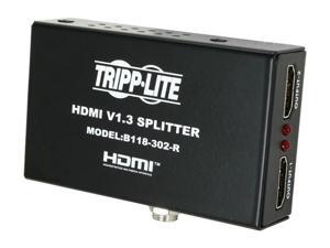 Tripp Lite B118-302-R 2-Port HDMI Splitter Tripp Lite B118-302-R 2-Port HDMI Splitter