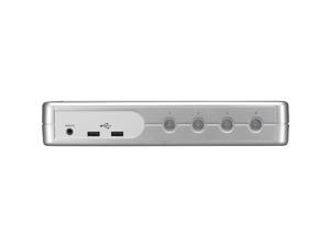 Tripp Lite B004-DUA4-K-R 4-Port Compact DVI/USB KVM Switch w/Audio and Cables Tripp Lite B004-DUA4-K-R 4-Port Compact DVI/USB KVM Switch w/Audio and Cables