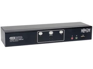 TRIPP LITE B004-2DUA2-K 2-Port Dual Monitor DVI KVM Switch with Audio and USB 2.0 Hub, Cables included TRIPP LITE B004-2DUA2-K 2-Port Dual Monitor DVI KVM Switch with Audio and USB 2.0 Hub, Cables included