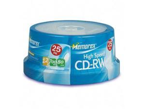 memorex 700MB 12X CD-RW 25 Packs High Speed Disc Model 03424 memorex 700MB 12X CD-RW 25 Packs High Speed Disc Model 03424