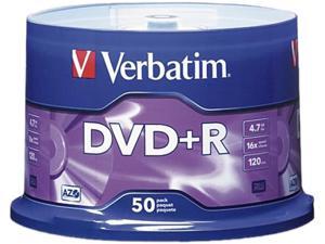 Verbatim 4.7GB 16X DVD+R 50 Packs Disc Model 95037 Verbatim 4.7GB 16X DVD+R 50 Packs Disc Model 95037
