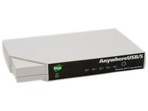 Digi AnywhereUSB/5M 5 Port USB Over-IP Hub w/ Multi-Host Connections, connects USB devices to a PC over LAN Digi AnywhereUSB/5M 5 Port USB Over-IP Hub w/ Multi-Host Connections, connects USB devices to a PC over LAN