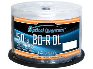 Optical Quantum 50GB 6X BD-R DL White Inkjet Printable 50 Packs Blu-ray Disc Model OQBDRDL06WIPH-50 Optical Quantum 50GB 6X BD-R DL White Inkjet Printable 50 Packs Blu-ray Disc Model OQBDRDL06WIPH-50