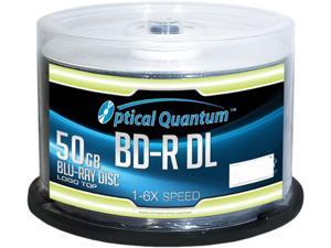Optical Quantum 50GB 6X BD-R DL 50 Packs Blu-ray Double Layer Logo Top Disc Model OQBDRDL06LT-50 Optical Quantum 50GB 6X BD-R DL 50 Packs Blu-ray Double Layer Logo Top Disc Model OQBDRDL06LT-50