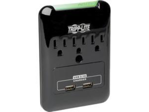 Tripp Lite SK30USB Protect It! 3-Outlet Surge Protector, Direct Plug-In, 540 Joules, 2 USB Charging Ports 2.1A, Diagnostic LED Tripp Lite SK30USB Protect It! 3-Outlet Surge Protector, Direct Plug-In, 540 Joules, 2 USB Charging Ports 2.1A, Diagnostic LED