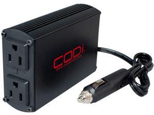 CODi A03016 4.37" x 1.525" x 3.4" 120 Watts Auto Power Inverter - Black CODi A03016 4.37" x 1.525" x 3.4" 120 Watts Auto Power Inverter - Black