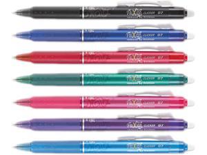 Pilot FriXion Clicker Erasable Gel Rollerball Pens, Retractable, Fine Point 0.7mm, Assorted, 7/Pack (31472) Pilot FriXion Clicker Erasable Gel Rollerball Pens, Retractable, Fine Point 0.7mm, Assorted, 7/Pack (31472)