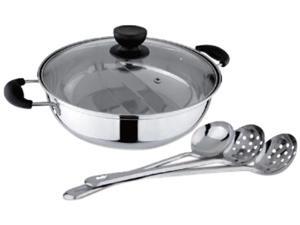 Tayama TG-28C Shabu Hot Pot with Divider and 3 Ladle spoons Tayama TG-28C Shabu Hot Pot with Divider and 3 Ladle spoons
