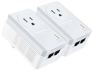 TP-LINK TL-PA4020PKIT AV500 2-Port Powerline Adapter with AC Pass Through Starter Kit Up to 500Mbps TP-LINK TL-PA4020PKIT AV500 2-Port Powerline Adapter with AC Pass Through Starter Kit Up to 500Mbps
