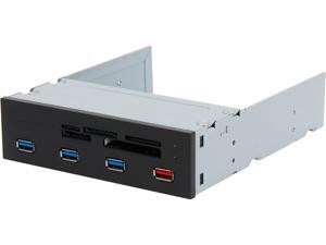 Silverstone FP56 USB 3.0 Multifunction Card Reader with 3x USB 3.0, 1x high speed charging port (Black/ White/ Silver) Silverstone FP56 USB 3.0 Multifunction Card Reader with 3x USB 3.0, 1x high speed charging port (Black/ White/ Silver)