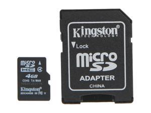 Kingston 4GB microSDHC Flash Card W/ E-Tail clamshell Model SDC4/4GBET Kingston 4GB microSDHC Flash Card W/ E-Tail clamshell Model SDC4/4GBET