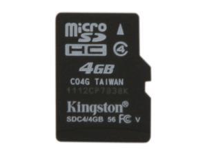 Kingston 4GB microSDHC Flash Card w/o Adapter Model SDC4/4GBSP Kingston 4GB microSDHC Flash Card w/o Adapter Model SDC4/4GBSP