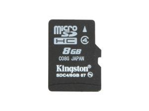 Kingston 8GB microSDHC Class 4 Flash Card w/o Adapter Model SDC4/8GBSP Kingston 8GB microSDHC Class 4 Flash Card w/o Adapter Model SDC4/8GBSP