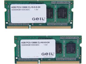 GeIL Green Series 8GB (2 x 4GB) 204-Pin DDR3 SO-DIMM DDR3L 1600 (PC3L 12800) Laptop Memory Model GGS38GB1333C9DC GeIL Green Series 8GB (2 x 4GB) 204-Pin DDR3 SO-DIMM DDR3L 1600 (PC3L 12800) Laptop Memory Model GGS38GB1333C9DC