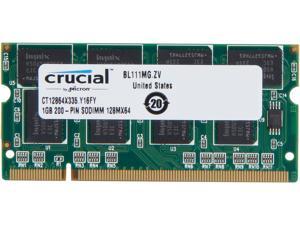 Crucial 1GB 200-Pin DDR SO-DIMM DDR 333 (PC 2700) Laptop Memory Model CT12864X335 Crucial 1GB 200-Pin DDR SO-DIMM DDR 333 (PC 2700) Laptop Memory Model CT12864X335