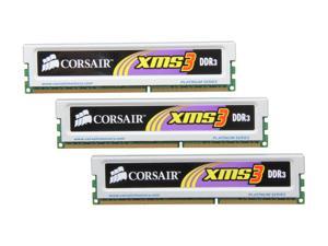 CORSAIR XMS3 6GB (3 x 2GB) 240-Pin DDR3 SDRAM DDR3 1333 (PC3 10666) Triple Channel Kit Desktop Memory Model TR3X6G1333C9 CORSAIR XMS3 6GB (3 x 2GB) 240-Pin DDR3 SDRAM DDR3 1333 (PC3 10666) Triple Channel Kit Desktop Memory Model TR3X6G1333C9