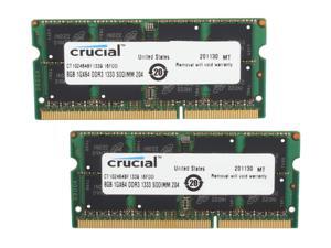 Crucial 16GB (2 x 8G) 204-Pin DDR3 SO-DIMM DDR3L 1333 (PC3L 10600) Laptop Memory Model CT2KIT102464BF1339 Crucial 16GB (2 x 8G) 204-Pin DDR3 SO-DIMM DDR3L 1333 (PC3L 10600) Laptop Memory Model CT2KIT102464BF1339