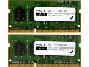 Wintec Value 8GB (2 x 4GB) 204-Pin DDR3 SO-DIMM DDR3 1333 (PC3 10600) Laptop Memory Model 3VH13339S8-8GK Wintec Value 8GB (2 x 4GB) 204-Pin DDR3 SO-DIMM DDR3 1333 (PC3 10600) Laptop Memory Model 3VH13339S8-8GK