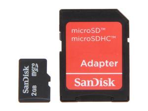 SanDisk 2GB MicroSD Flash Card w/ Adapter Model SDSDQM-002G-B35A SanDisk 2GB MicroSD Flash Card w/ Adapter Model SDSDQM-002G-B35A