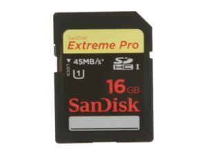 SanDisk Extreme Pro 16GB Secure Digital High-Capacity (SDHC) UHS-1 Card Model SDSDXP1-016G-A75 SanDisk Extreme Pro 16GB Secure Digital High-Capacity (SDHC) UHS-1 Card Model SDSDXP1-016G-A75