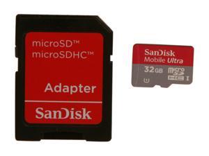 SanDisk Mobile Ultra 32GB microSDHC Flash Card Model SDSDQUA-032G-A11A SanDisk Mobile Ultra 32GB microSDHC Flash Card Model SDSDQUA-032G-A11A