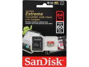 SanDisk Extreme 64GB microSDXC Flash Card with adapter – Global Model SDSDQXN-064G-G46A SanDisk Extreme 64GB microSDXC Flash Card with adapter – Global Model SDSDQXN-064G-G46A