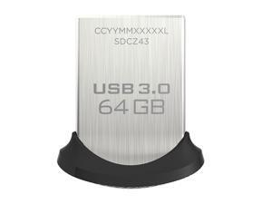 SanDisk 64GB Ultra Fit CZ43 USB 3.0 Flash Drive, Speed Up to 130MB/s (SDCZ43-064G-GAM46) SanDisk 64GB Ultra Fit CZ43 USB 3.0 Flash Drive, Speed Up to 130MB/s (SDCZ43-064G-GAM46)