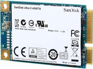 SanDisk Ultra II mSATA 512GB SATA Revision 3.0 (6 Gbit/s) Internal Solid State Drive (SSD) SDMSATA-512G-G25 SanDisk Ultra II mSATA 512GB SATA Revision 3.0 (6 Gbit/s) Internal Solid State Drive (SSD) SDMSATA-512G-G25