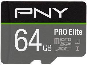 PNY PRO Elite 64GB microSDXC Memory Card Model P-SDUX64U395PRO-GE PNY PRO Elite 64GB microSDXC Memory Card Model P-SDUX64U395PRO-GE