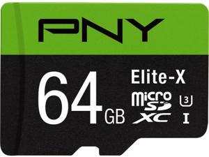 PNY 64GB Elite-X microSDXC UHS-I/U3 Class 10 Memory Card with Adapter, Speed Up to 90MB/s (P-SDU64U390EX-GE) PNY 64GB Elite-X microSDXC UHS-I/U3 Class 10 Memory Card with Adapter, Speed Up to 90MB/s (P-SDU64U390EX-GE)