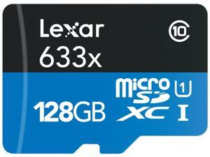 Lexar 128GB High-Performance 633x microSDXC UHS-I/U1 Class 10 Memory Card w/USB 3.0 Reader (LSDMI128B1NL633R) Lexar 128GB High-Performance 633x microSDXC UHS-I/U1 Class 10 Memory Card w/USB 3.0 Reader (LSDMI128B1NL633R)