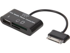 SYBA CL-CRD50062 Micro USB OTG 5 Card-Card Reader/USB Hub Cable for Samsung Galaxy Tab 10.1 , 8.9 , 7.7 , and 7.0 SYBA CL-CRD50062 Micro USB OTG 5 Card-Card Reader/USB Hub Cable for Samsung Galaxy Tab 10.1 , 8.9 , 7.7 , and 7.0