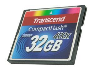 Transcend 32GB Compact Flash (CF) 400X Flash Card Model TS32GCF400 Transcend 32GB Compact Flash (CF) 400X Flash Card Model TS32GCF400