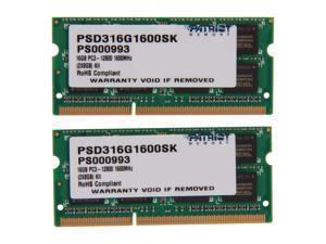 Patriot Signature 16GB (2 x 8G) 204-Pin DDR3 SO-DIMM DDR3 1600 (PC3 12800) Laptop Memory Model PSD316G1600SK Patriot Signature 16GB (2 x 8G) 204-Pin DDR3 SO-DIMM DDR3 1600 (PC3 12800) Laptop Memory Model PSD316G1600SK