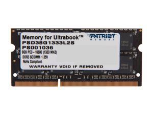 Patriot Signature 8GB 204-Pin DDR3 SO-DIMM DDR3L 1333 (PC3L 10600) Laptop Memory for Ultrabook Model PSD38G1333L2S Patriot Signature 8GB 204-Pin DDR3 SO-DIMM DDR3L 1333 (PC3L 10600) Laptop Memory for Ultrabook Model PSD38G1333L2S