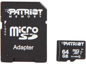 Patriot LX Series 64GB Class 10 Micro SDXC Flash Card With SD Adapter Model PSF64GMCSDXC10 0 Patriot LX Series 64GB Class 10 Micro SDXC Flash Card With SD Adapter Model PSF64GMCSDXC10 0