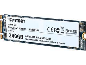 Patriot Ignite M2 M.2 240GB SATA III MLC Internal Solid State Drive (SSD) PI240GSM280SSDR Patriot Ignite M2 M.2 240GB SATA III MLC Internal Solid State Drive (SSD) PI240GSM280SSDR