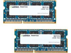 Mushkin Enhanced Essentials 16GB (2 x 8G) 204-Pin DDR3 SO-DIMM DDR3L 1866 (PC3L 14900) Laptop Memory Model 997218 Mushkin Enhanced Essentials 16GB (2 x 8G) 204-Pin DDR3 SO-DIMM DDR3L 1866 (PC3L 14900) Laptop Memory Model 997218