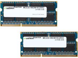 Mushkin Enhanced Essentials 32GB (2 x 16G) 204-Pin DDR3 SO-DIMM DDR3L 1866 (PC3L 14900) Laptop Memory Model MES3S186DM16G28X2 Mushkin Enhanced Essentials 32GB (2 x 16G) 204-Pin DDR3 SO-DIMM DDR3L 1866 (PC3L 14900) Laptop Memory Model MES3S186DM16G28X2