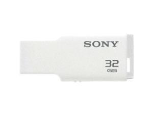 Sony Micro Vault Tiny USM32GM 32 GB USB 2.0 Flash Drive - White Sony Micro Vault Tiny USM32GM 32 GB USB 2.0 Flash Drive - White