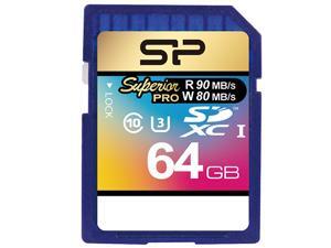 Silicon Power 64GB Superior Pro SDXC UHS-I/U3 Class 10 Memory Card, Speed Up to 90MB/s (SP064GBSDXCU3V10) Silicon Power 64GB Superior Pro SDXC UHS-I/U3 Class 10 Memory Card, Speed Up to 90MB/s (SP064GBSDXCU3V10)