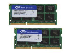 Team 16GB (2 x 8G) 204-Pin DDR3 SO-DIMM DDR3 1333 Laptop Memory Model TSD316G1333C9DC-E Team 16GB (2 x 8G) 204-Pin DDR3 SO-DIMM DDR3 1333 Laptop Memory Model TSD316G1333C9DC-E