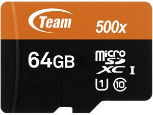 Team 64GB microSDXC UHS-I/U1 Class 10 Memory Card with Adapter, Speed Up to 80MB/s (TUSDX64GUHS03) Team 64GB microSDXC UHS-I/U1 Class 10 Memory Card with Adapter, Speed Up to 80MB/s (TUSDX64GUHS03)